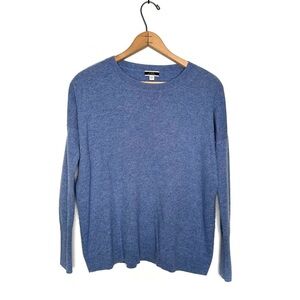 J. Crew | Blue Cashmere Crewneck Boyfriend Sweater Size XXS